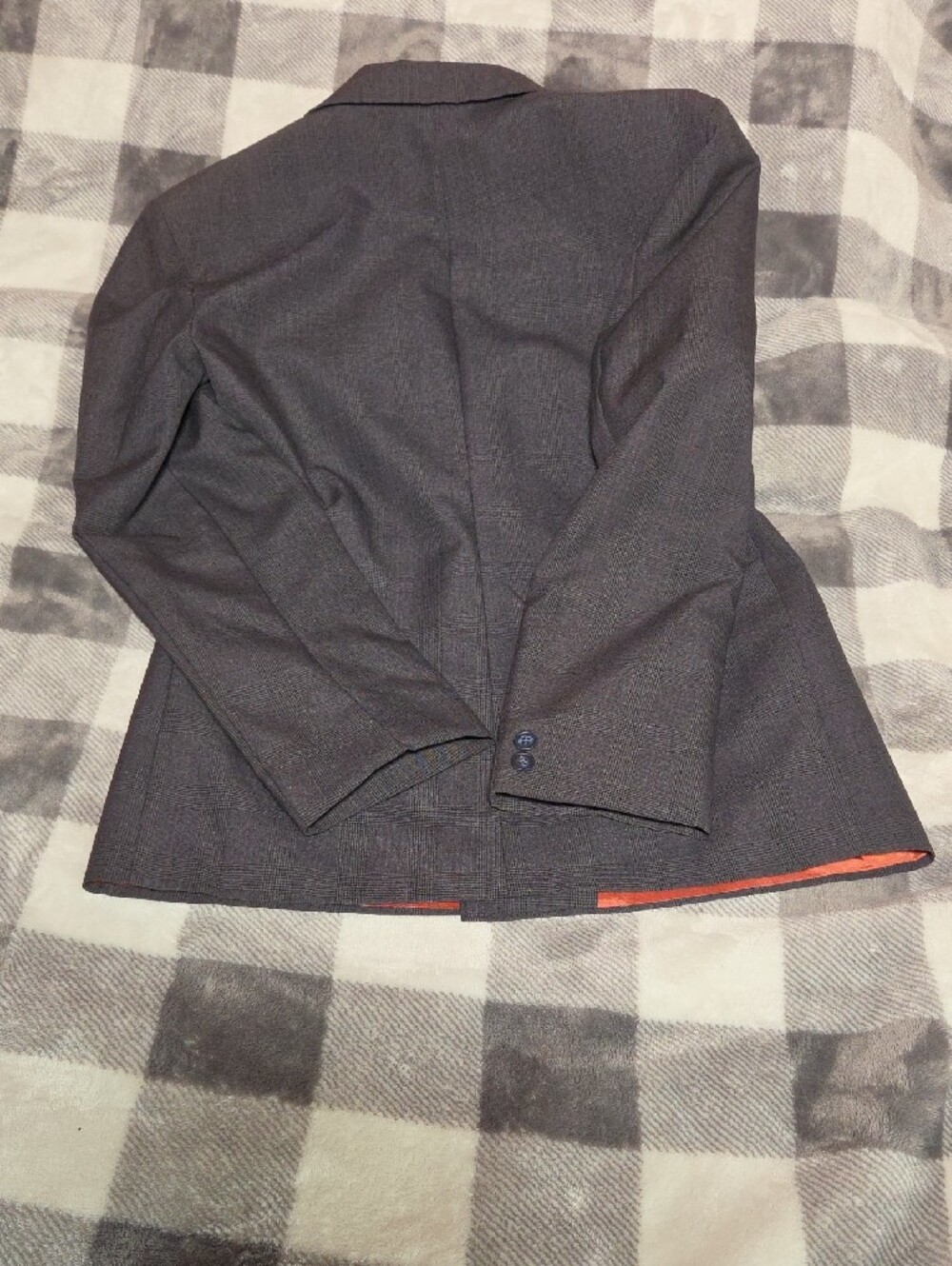 Reniew 14R Vintage Gray Sport Coat with Orange Lining - Picture 4 of 6